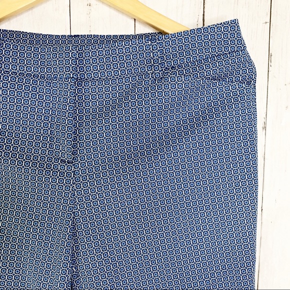 ADRIENNE VITTADINI Blue & White Ankle Trousers - Picture 2 of 8